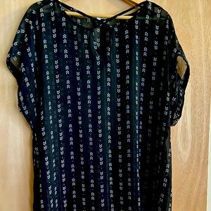 Sheer Black Top - Maurices